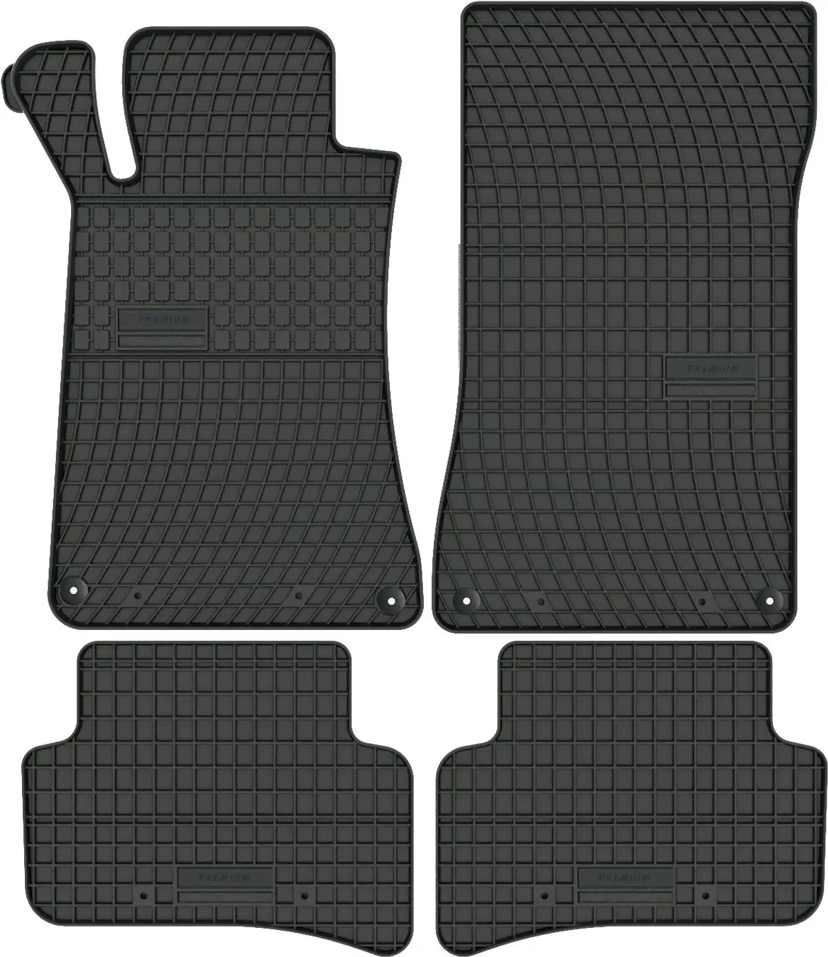 MERCEDES C W203 (2000-2007) SOLIDNE dywaniki gumowe NA WYMIAR + STOPERY
