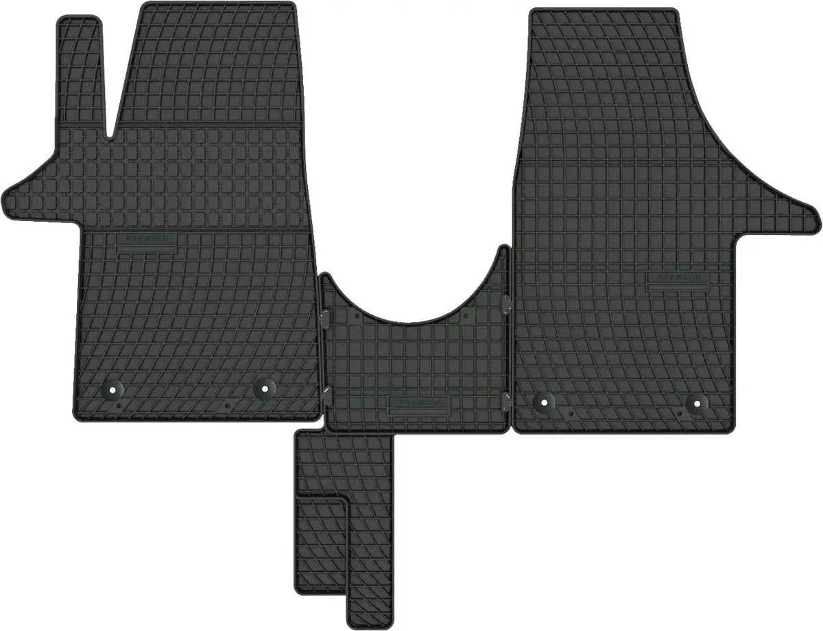 VW TRANSPORTER T6 (2015-2024) SOLIDNE dywaniki gumowe NA WYMIAR + STOPERY