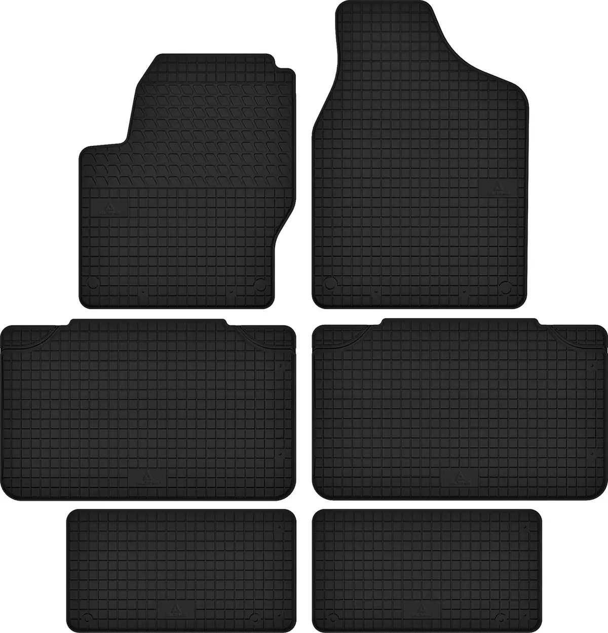 SEAT Alhambra I 7-os (1996-2010) ODPORNE dywaniki gumowe NA WYMIAR