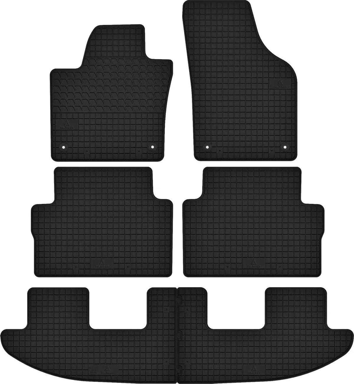 SEAT Alhambra II 7-os (2010-2020) ODPORNE dywaniki NA WYMIAR + STOPERY